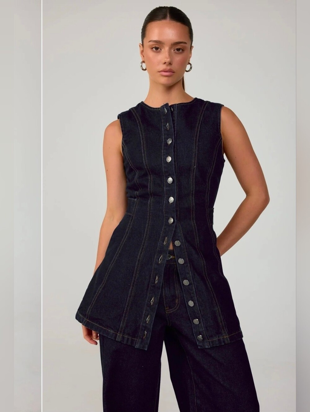 NWT Charcoal Heath Mini Dress (Navy Blue Denim) Size 0
